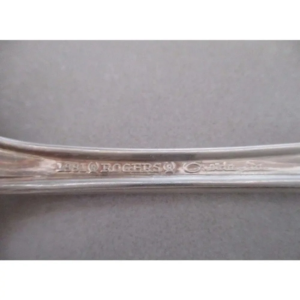 Vtg Rogers 1881 Oneida King James Pattern‎ Silverplate Set of 4 Salad Forks